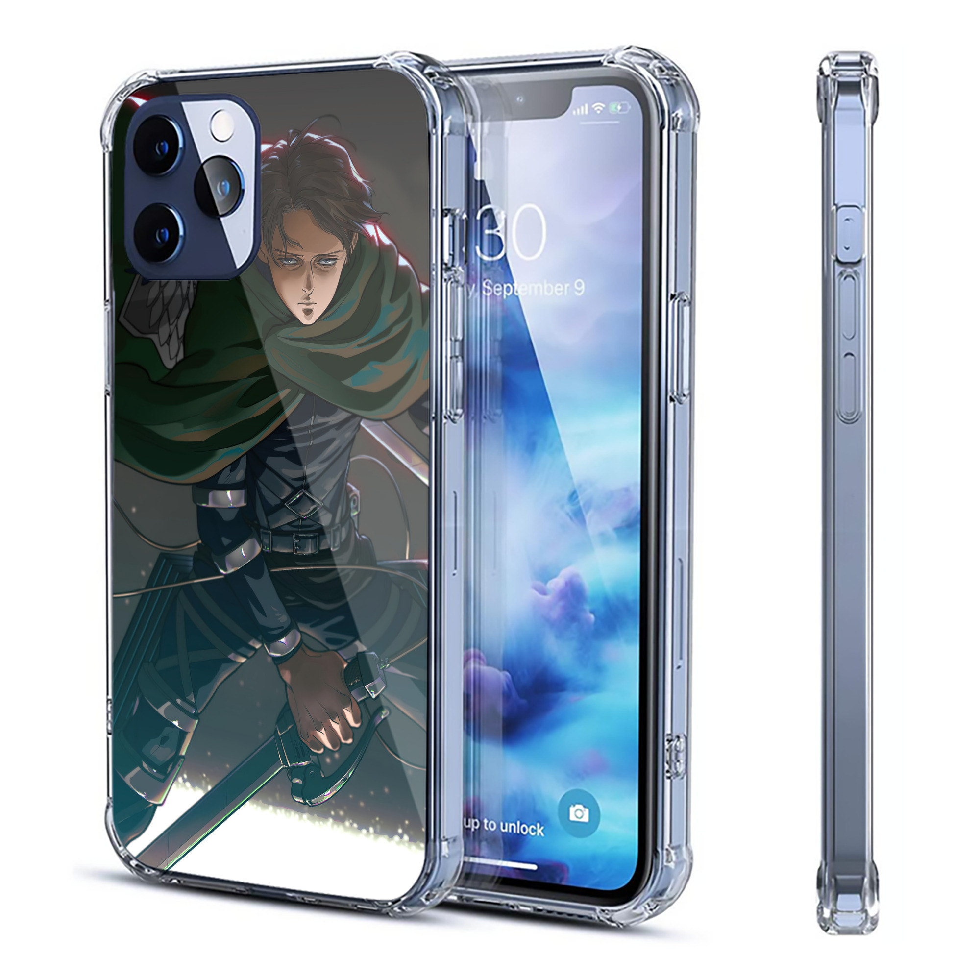 （画像用） 進撃の巨人 Attack on Titan 【iPhone 12シリーズ対応】透明スマホケース（クリアソフトケース）